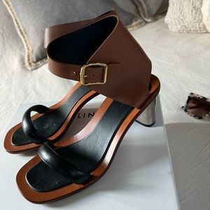 Céline Leather ‘Bang Bang’ silver Heels (Rare)